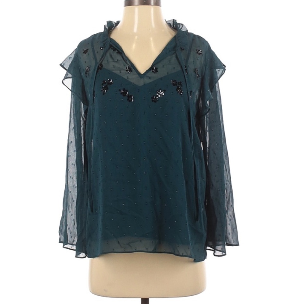 Beautiful Embellished Teal Top